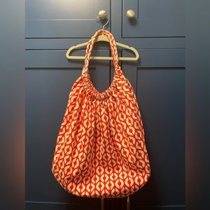 Echo Large Red & White Handbag